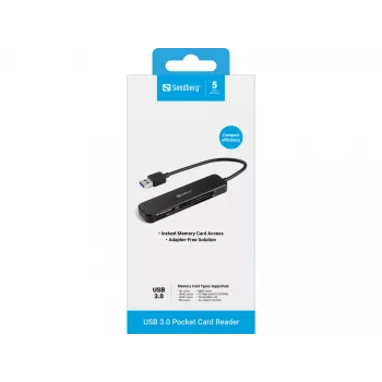 Karšu lasītājs Sandberg USB 3.0 Pocket Card Reader