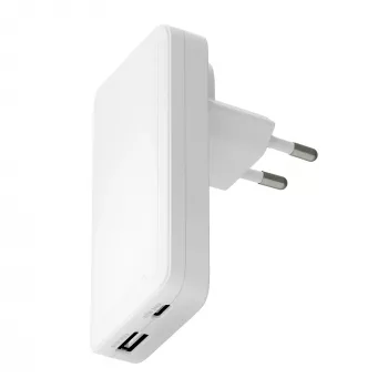 dbramante1928 Pro - EU/US Slīpais Lādētājs - USB-C 65W+USB-A 30W - Balts