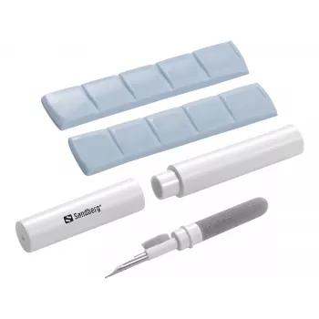 Tīrīšanas komplekts Sandberg Cleaning Pen Kit Airpods pelēks balts