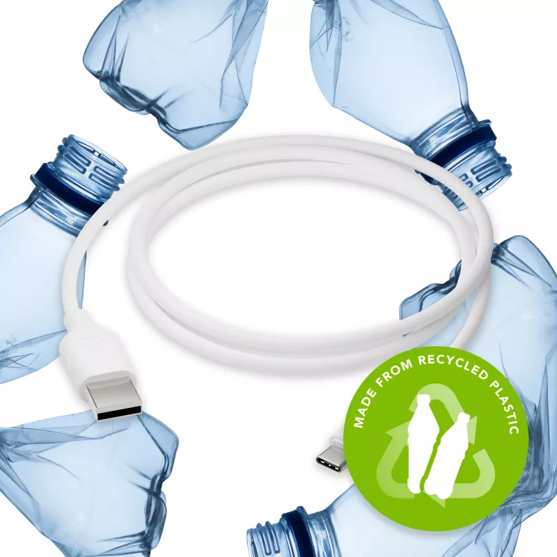 dbramante1928 re-charge Pro CB12ACWH7088 USB-A uz USB-C vads, 1,2 m, USB 2.0, 480 Mbps, 36W, 100 % otrreiz pārstrādāta plastmasa, balts