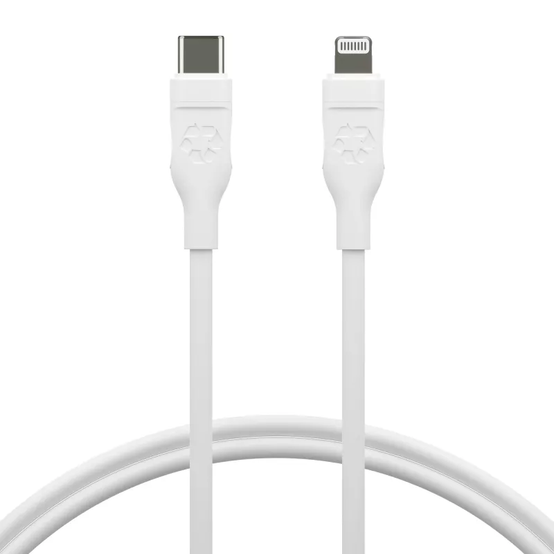 USB-C uz Lightning kabelis 1.2 m, d bramante re-charge Pro, Balts