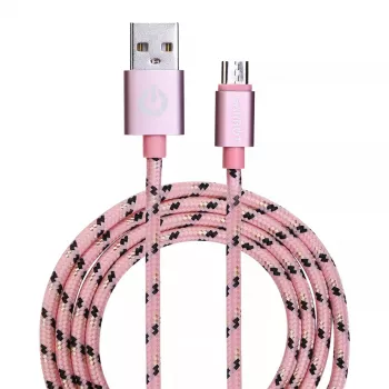 USB kabelis Garbot C-05-10196 1m USB A Micro-USB B Rozā