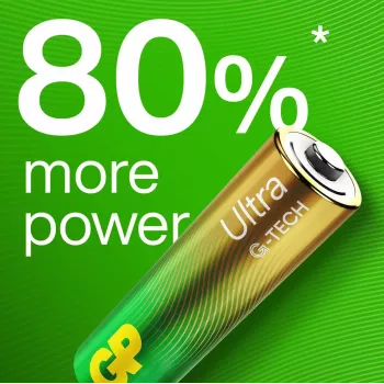 GP Batteries Ultra Alkaline GP15AU AA LR06 vienreizējās lietošanas baterija, 10 gadu uzglabāšanas laiks