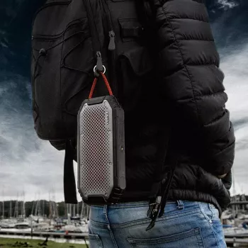 Pārnēsājams stereo skaļrunis Veho MX-1 Melns/Sudrabs