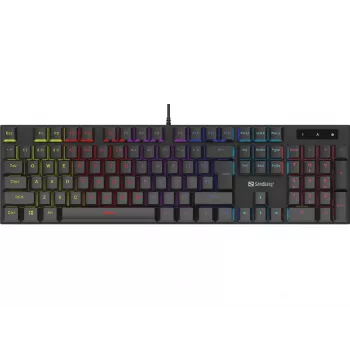 Sandberg Mechanical Gamer Keyboard GERMAN pilna izmēra vadu USB mehāniskā QWERTZ RGB LED