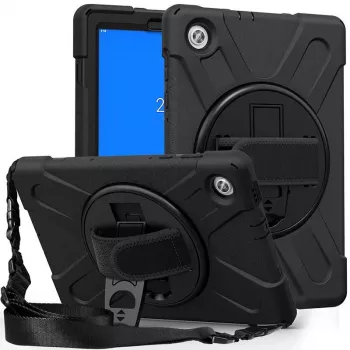 eSTUFF AUSTIN Defender Maciņš Lenovo TAB M10 HD 2nd Gen (TB-X306X) - Melns