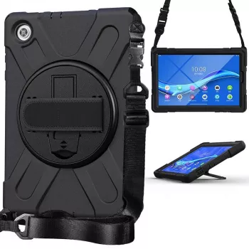 eSTUFF AUSTIN Defender Maciņš Lenovo TAB M10 HD 2nd Gen (TB-X306X) - Melns
