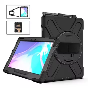 eSTUFF CHICAGO pilna korpusa aizsargmaciņš Samsung Galaxy Tab Active Pro/Active 4 Pro - Melns