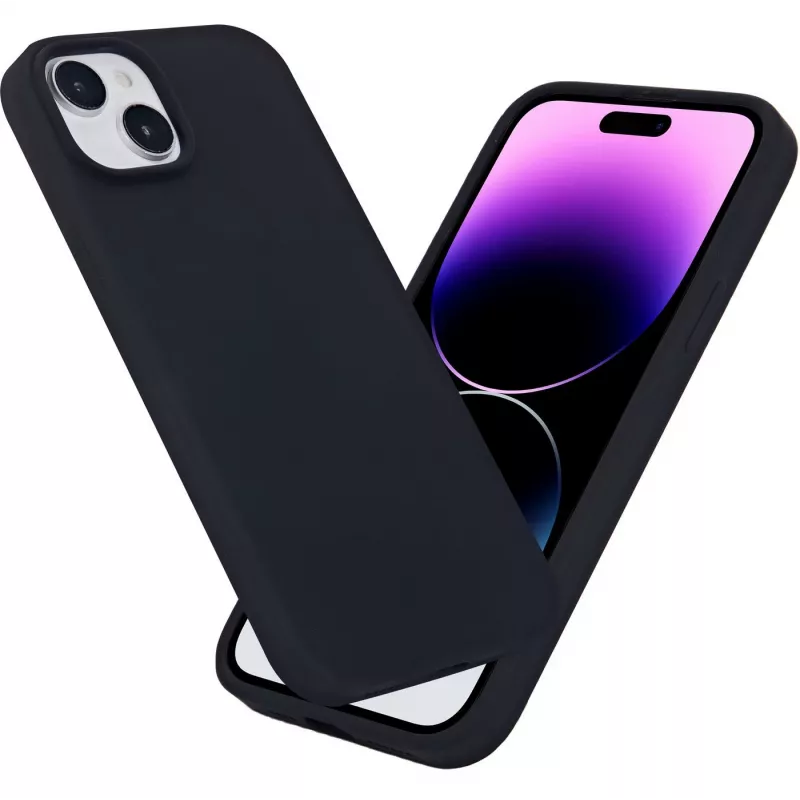 eSTUFF Infinite Rome ES67150026-BULK aizmugures vāciņš Apple iPhone 15 Plus, magnētisks, saderīgs ar MagSafe, silikons/polikarbonāts, melns