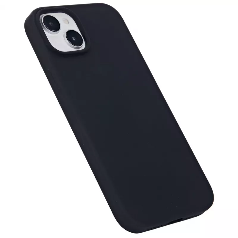eSTUFF Infinite Rome ES67150026-BULK aizmugures vāciņš Apple iPhone 15 Plus, magnētisks, saderīgs ar MagSafe, silikons/polikarbonāts, melns