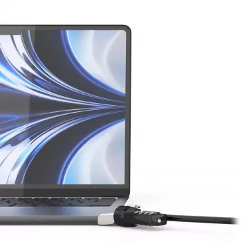 Compulocks Ledge MacBook Air 13 inch M2 un M3 ar kombinācijas slēdzeni, sudraba