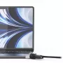 Compulocks Ledge MacBook Air 13 inch M2 un M3 ar kombinācijas slēdzeni, sudraba