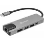 Sandberg 336-99 USB-C 5in1 Travel Dock Saver dokstacija, 4K HDMI, Gigabit Ethernet RJ45, 2x USB 3.0, USB-C PD 100W, alumīnija