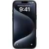 eSTUFF ES67141101 INFINITE HELSINKI magnētisks vāciņš ar statīvu iPhone 16 Plus modelim, caurspīdīgs, melns