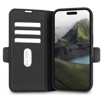 Salokāms maciņš dbramante1928 Oslo Pro Apple iPhone 16 Melns PU Plastmasa