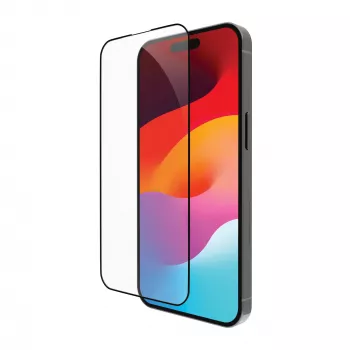 dbramante1928 eco-shield iPhone 15 Plus Caurspīdīga Melna Mala Rūdīta Stikla Ekrāna Aizsargs