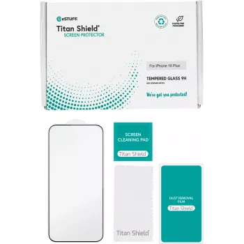 eSTUFF ES501425-50BULK rūdīta stikla ekrāna aizsargs Apple iPhone 16 Plus (caurspīdīgs, 50 gab.)