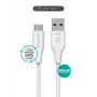USB kabelis eSTUFF ES605170 1m USB C uz USB A USB 2.0 Balts