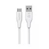 USB kabelis eSTUFF ES605170 1m USB C uz USB A USB 2.0 Balts