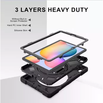 eSTUFF AUSTIN Defender Maciņš Samsung Galaxy Tab S6 Lite 2022/2020 Melns