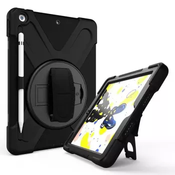 Cover eSTUFF CHICAGO Full Body Defender Case iPad 10.2 Melns
