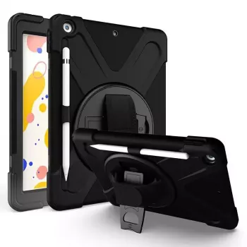 Cover eSTUFF CHICAGO Full Body Defender Case iPad 10.2 Melns