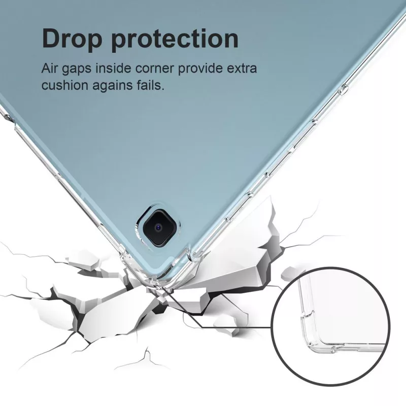 eSTUFF ES680102-BULK aizmugurējais vāks Samsung Galaxy Tab S6 Lite, TPU, caurspīdīgs