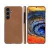 dbramante1928 Lynge LMSSGTDT6469 grāmatveida apvāks Samsung Galaxy S25, graudaina āda, gaiši brūns