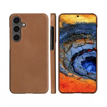 dbramante1928 Lynge Flip maciņš Samsung Galaxy S25 (15,8 cm / 6,2 inch) – Īsta āda, Tan krāsa