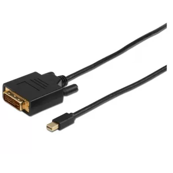 Microconnect MDPDVI1B video kabeļa adapteris 1 m Mini DisplayPort DVI-D Melns