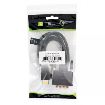 Techly HDMI–DVI-D kabelis 1.8m ICOC HDMI-D-018