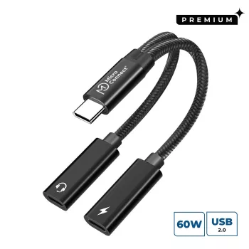 Microconnect MC-USBC-CFCF USB kabelis USB 2.0 0.13 m Sudrabs