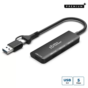Microconnect UC0070-5G-USB-C-4IN1-C USB-C 4 portu USB 3.2 centrmezgls
