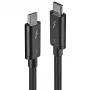 Lindy 0,5m Thunderbolt 3 kabelis, pasīvs, USB C — USB C, USB 3.2 Gen 1, tēviņš/tēviņš, melns
