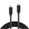 Lindy 41555 pasīvais Thunderbolt 3 kabelis: USB-C spraudnis uz USB-C spraudni, 0,5 m, 4K atbalsts, melnā krāsā
