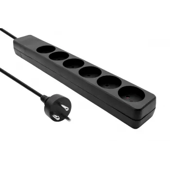 Microconnect MC-GRU0610DKB pagarinātājs 10 m 6 kontaktligzdām Iekštelpu Melns