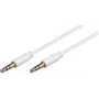 Mikroconnect AUDLL1.5W audio kabelis 1.5 m 3.5mm Balts