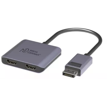MicroConnect MC-DP-2XHDMI DisplayPort uz 2x HDMI adapteris, divi HDMI sievišķie, 4K atbalsts