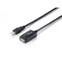 Equip USB 2.0 Type A aktīvais pagarinātāja kabelis vīrietis-sieviete, 15m