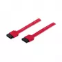 Manhattan SATA datu kabelis, 7-pin, 50cm, vīriešu-vīriešu, 6 Gbps, sarkans, mūža garantija