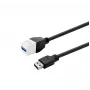 VivoLink USB 3.0 A-vīriešu uz-sieviešu pagarinātājs PROKEYUSB3AFM1W, 1 m, balts