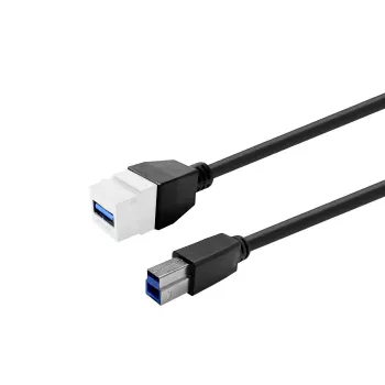 VivoLink USB 3.0 Type-A pagarinātājs, sievišķais-sievišķais, balts, PROKEYUSB3AFBM5W