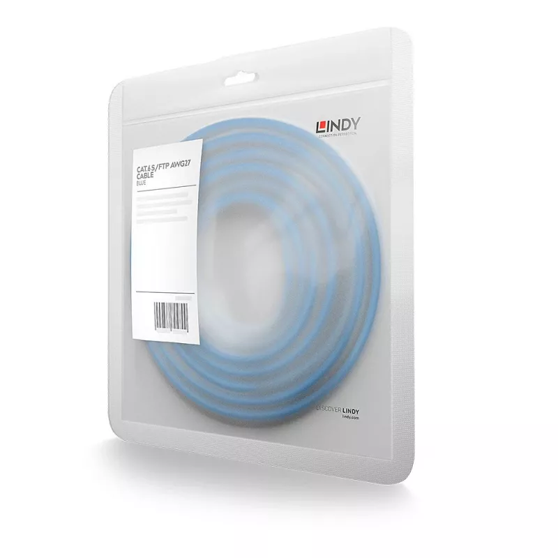Tīkla kabelis Lindy RJ-45/RJ-45 Cat6 0,3m Zils S/FTP (S-STP)