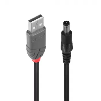 Adaptera kabelis USB A tēviņš - DC 5.5/2.1 mm tēviņš Lindy 70268
