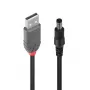 Adaptera kabelis USB A tēviņš - DC 5.5/2.1 mm tēviņš Lindy 70268