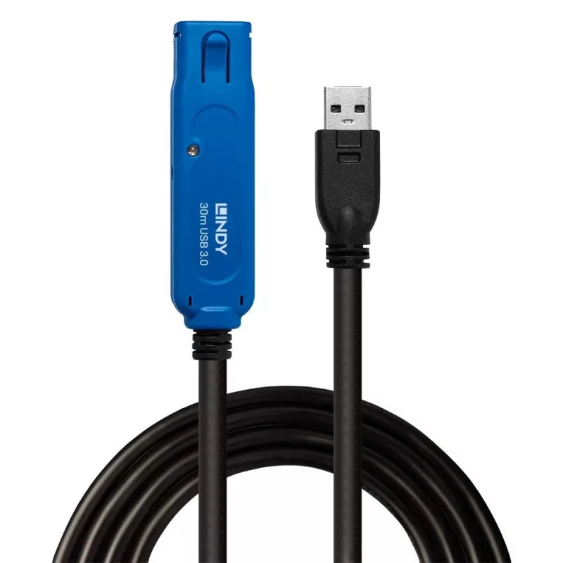 Lindy 30m USB 3.0 aktīvais pagarinātājs Pro USB A uz USB A 5 Gbit/s