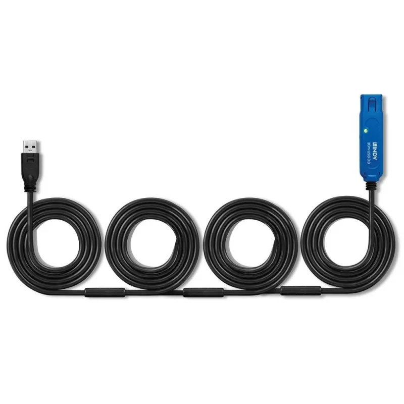 Lindy 30m USB 3.0 aktīvais pagarinātājs Pro USB A uz USB A 5 Gbit/s