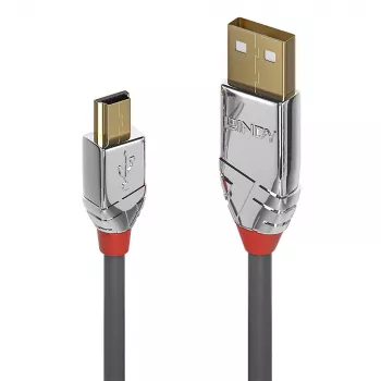 Lindy 0.5m USB 2.0 A-Mini-B kabelis, Cromo Line