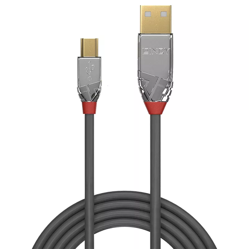 Lindy 7,5 m USB 2.0 Type A – Mini-B kabelis, Cromo Line