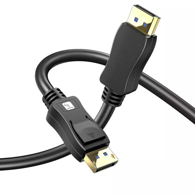 Techly ICOC-DSP-A21-010 DisplayPort kabelis 1 m Melns